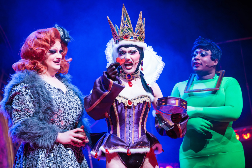 Drag Race UK queens star in chaotic drag panto Snow White at the Emerald Theatre – review